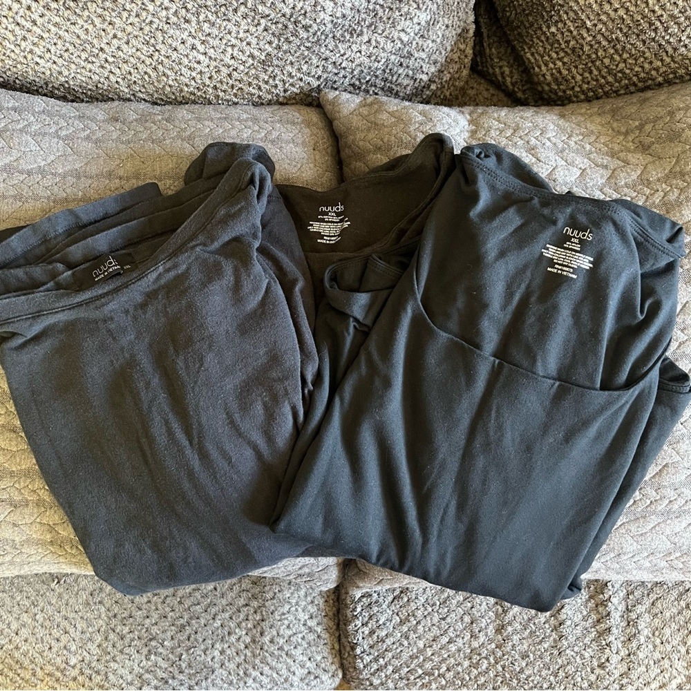 Nuuds Womens Bundle of 3 Black Shirts Size XXL